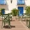Cross Resin Outdoor Chair Olive Green - Lifestyle - Cross Resin Outdoor Chair Olive Green - Lifestyle
