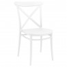 Cross Resin Outdoor Chair White - Angled View