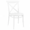 Cross Resin Outdoor Chair White - Angled View - Cross Resin Outdoor Chair White - Angled View
