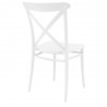 Cross Resin Outdoor Chair White - Back Angle