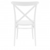 Cross Resin Outdoor Chair White - Back