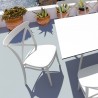 Cross Resin Outdoor Chair White - Top Angled