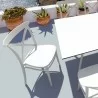Cross Resin Outdoor Chair White - Top Angled - Cross Resin Outdoor Chair White - Top Angled