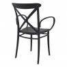 Cross XL Resin Outdoor Arm Chair Dark Gray - Back Angled