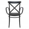 Cross XL Resin Outdoor Arm Chair Dark Gray - Front