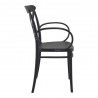 Cross XL Resin Outdoor Arm Chair Dark Gray - Side