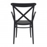 Cross XL Resin Outdoor Arm Chair Dark Gray - Back