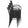 Cross XL Resin Outdoor Arm Chair Dark Gray - Stacked