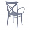 Cross XL Resin Outdoor Arm Chair Dark Gray - Back Angled