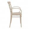 Cross XL Resin Outdoor Arm Chair Taupe - Side 