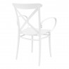 Cross XL Resin Outdoor Arm Chair White - Back Angle