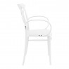 Cross XL Resin Outdoor Arm Chair White - Side