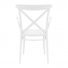 Cross XL Resin Outdoor Arm Chair White - Back