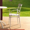 Cross XL Resin Outdoor Arm Chair White - Lifestyle 4