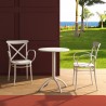 Cross XL Resin Outdoor Arm Chair White - Lifestyle 2