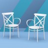 Cross XL Resin Outdoor Arm Chair White - Lifestyle 