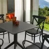 Cross XL Patio Dining Set with 4 Chairs Black - Lifestyle 2 - Cross XL Patio Dining Set with 4 Chairs Black - Lifestyle 2