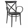 Cross XL Patio Dining Chairs - Black - Cross XL Patio Dining Chairs - Black