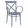 Cross XL Patio Dining Chairs - Dark Grey - Cross XL Patio Dining Chairs - Dark Grey