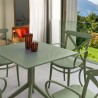 Cross XL Patio Dining Set with 4 Chairs Olive Green - Lifestyle 2