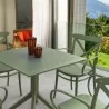 Cross XL Patio Dining Set with 4 Chairs Olive Green - Lifestyle 2 - Cross XL Patio Dining Set with 4 Chairs Olive Green - Lifestyle 2