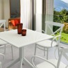 Cross XL Patio Dining Set with 4 Chairs White - Lifestyle 2
