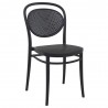 Marcel Resin Outdoor Chair Black - Angled View