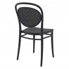 Marcel Resin Outdoor Chair Black - Back Angled