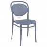 Marcel Resin Outdoor Chair Dark Gray - Angled