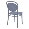Marcel Resin Outdoor Chair Dark Gray - Back Angle