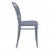Marcel Resin Outdoor Chair Dark Gray - Side