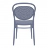 Marcel Resin Outdoor Chair Dark Gray - Back