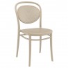 Marcel Resin Outdoor Chair Taupe - Angled View