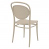 Marcel Resin Outdoor Chair Taupe - Back Angle