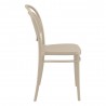 Marcel Resin Outdoor Chair Taupe - Side Angle