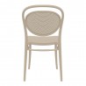 Marcel Resin Outdoor Chair Taupe - Back