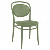 Marcel Resin Outdoor Chair Olive Green - Angled