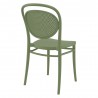 Marcel Resin Outdoor Chair Olive Green - Back Angle