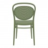 Marcel Resin Outdoor Chair Olive Green - Front
