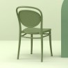 Marcel Resin Outdoor Chair Olive Green - Back Angled