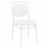 Marcel Resin Outdoor Chair White - Angled