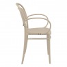 Marcel XL Resin Outdoor Arm Chair Taupe - Side