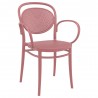 Compamia Marcel XL Resin Outdoor Arm Chair Marsala - Angled