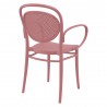 Compamia Marcel XL Resin Outdoor Arm Chair Marsala - Back Angled