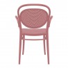 Compamia Marcel XL Resin Outdoor Arm Chair Marsala - Back View