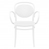 Marcel XL Resin Outdoor Arm Chair White - Front