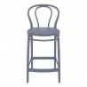 Victor Counter Stool Dark Gray - Front - Victor Counter Stool Dark Gray - Front