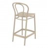 Victor Counter Stool Taupe - Back Angle