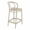 Victor Counter Stool Taupe - Back Angle - Victor Counter Stool Taupe - Back Angle
