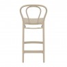 Victor Counter Stool Taupe - Back